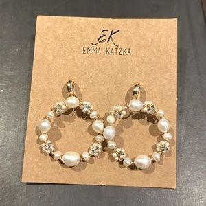 Emma Katzka pearl hoop earrings